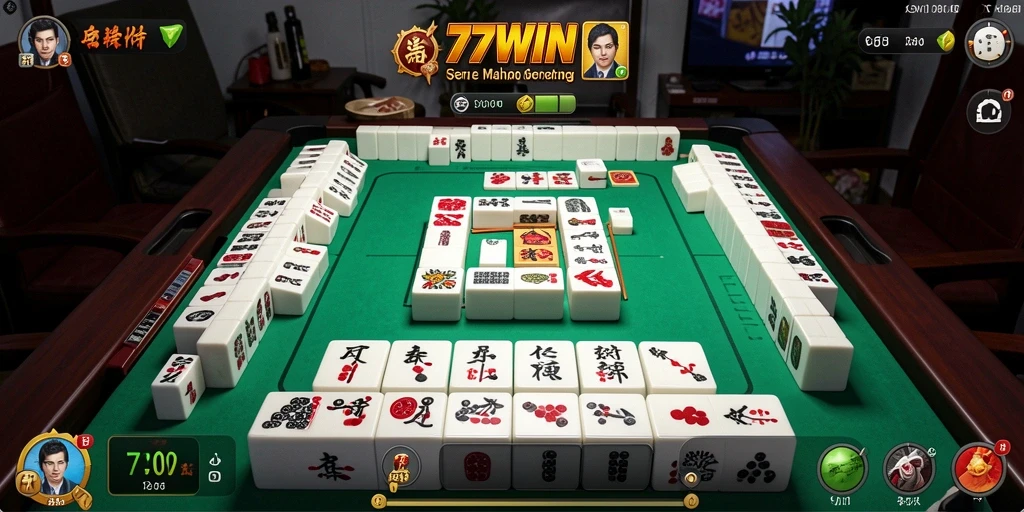 Screenshot gameplay 77WIN menampilkan aksi seru Mahjong.