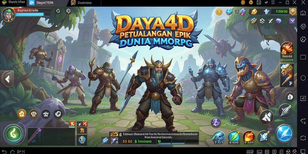 Tampilan gameplay DAYA4D yang menakjubkan dalam dunia MMORPG.