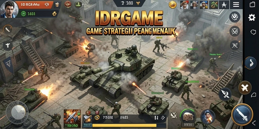 Tangkapan layar menampilkan aksi seru dalam permainan strategi.