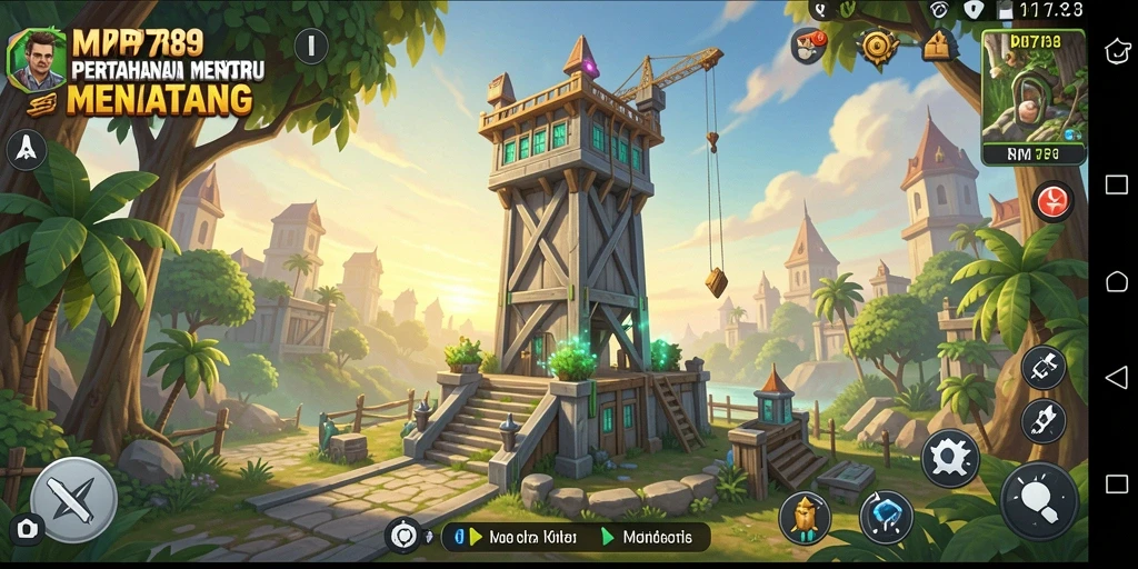 Tampilan gameplay seru dalam MVP789 yang menampilkan strategi Tower Defense.