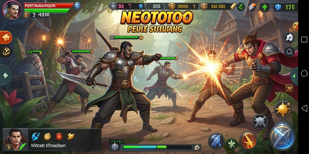 Tampilan aksi bertarung seru dalam NEOTOTO