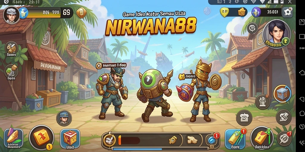 Tampilan menarik dari gameplay NIRWANA88 saat bermain Idle.