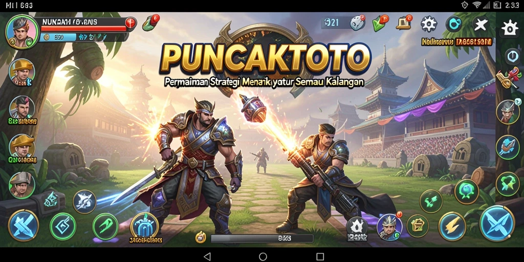 Tampilan gameplay PUNCAKTOTO yang menarik dan strategis.