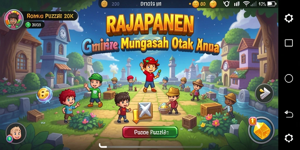 Screenshot gameplay RAJAPANEN memperlihatkan tantangan Puzzle yang menarik.