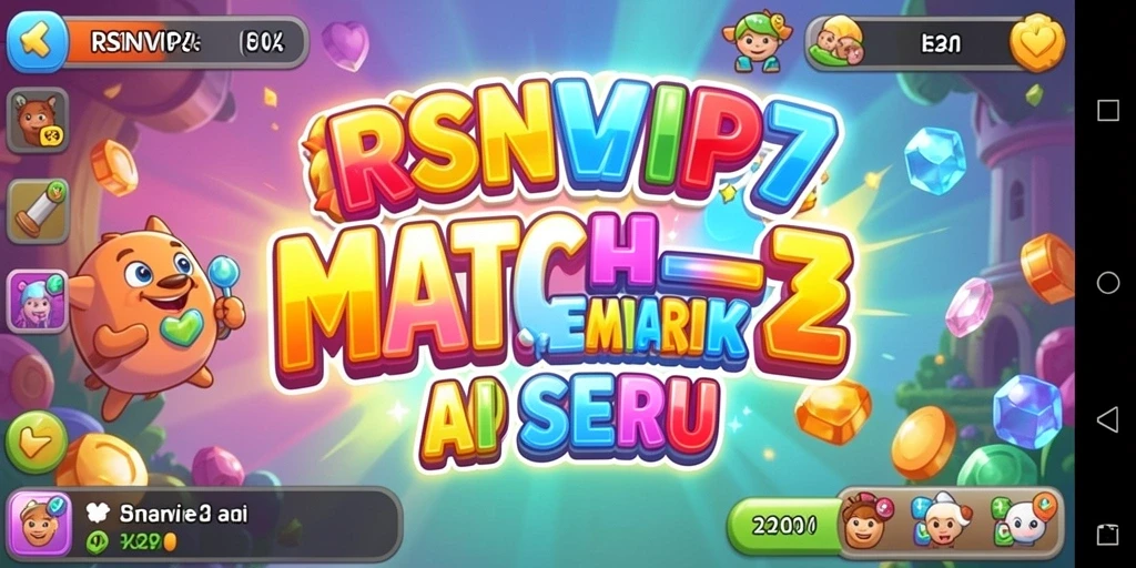 Screenshot permainan RSNVIP7 menampilkan aksi seru mencocokkan elemen Match-3.