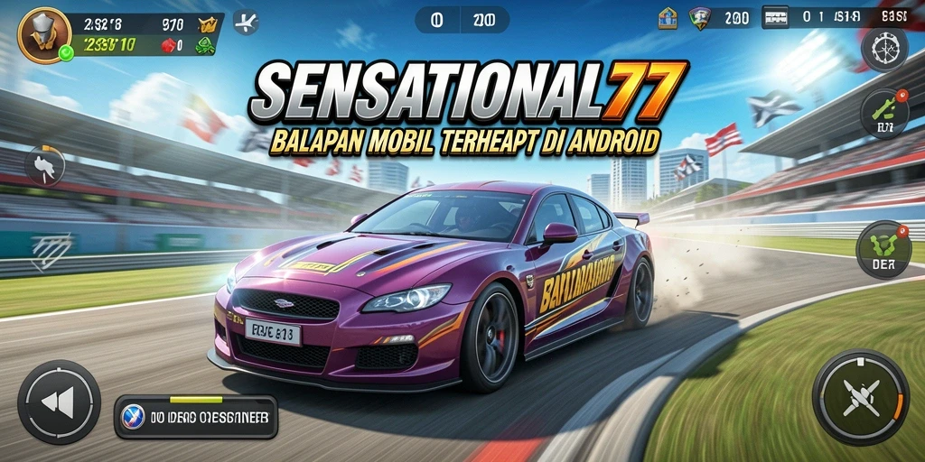 Tampilan gameplay SENSATIONAL77 yang mendebarkan di trek balapan.