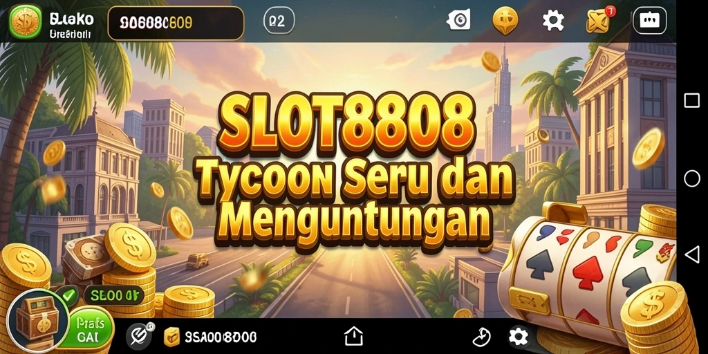 Tangkapan layar utama dari gameplay SLOT8808 yang menunjukkan keseruan menjadi tycoon.