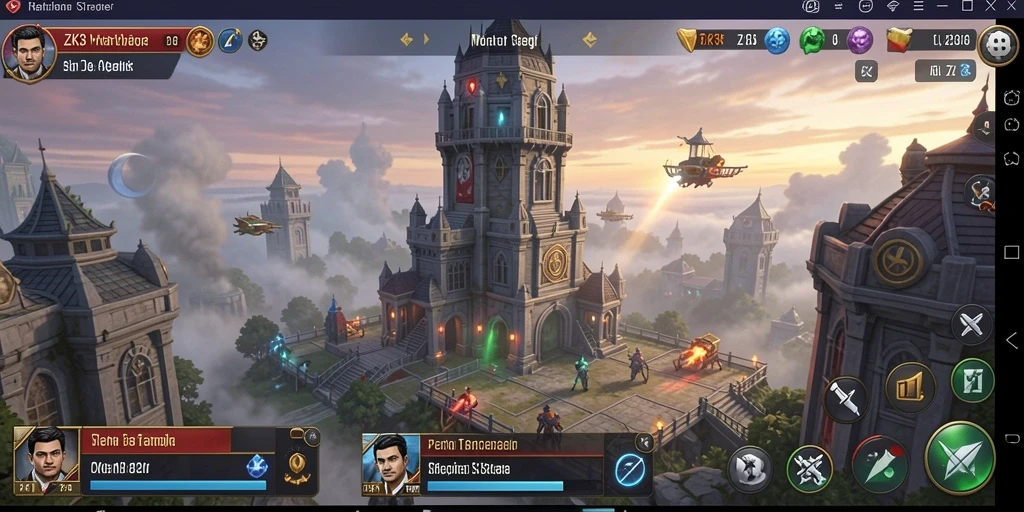 Gameplay ZK3 yang seru dengan strategi Tower Defense.